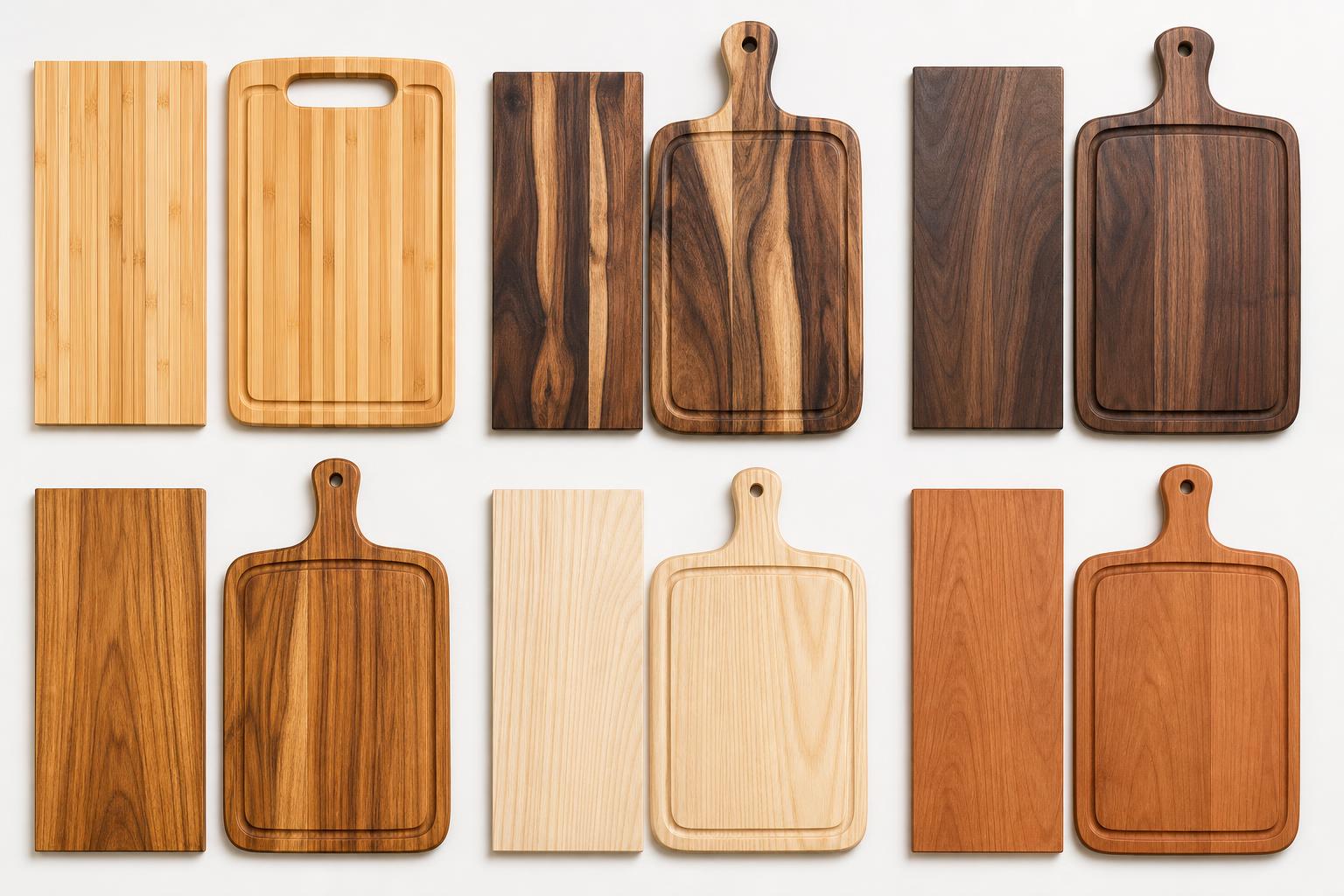 Acacia and selected wood cutting boards